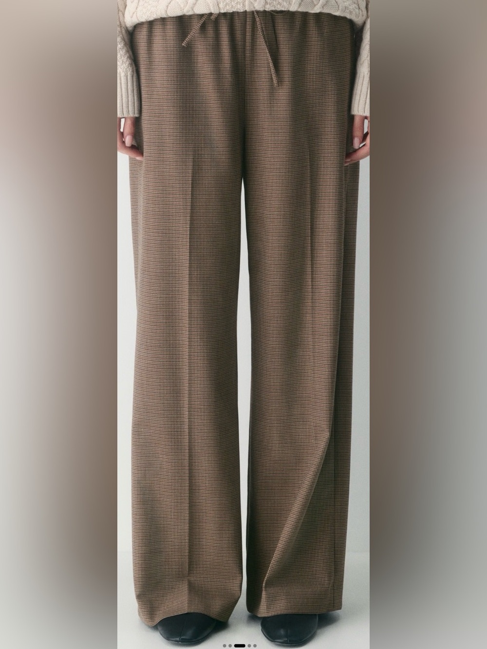 Aritzia Wilfred Lodge Brown Refined Brown Houndstooth Sz Small NWOT